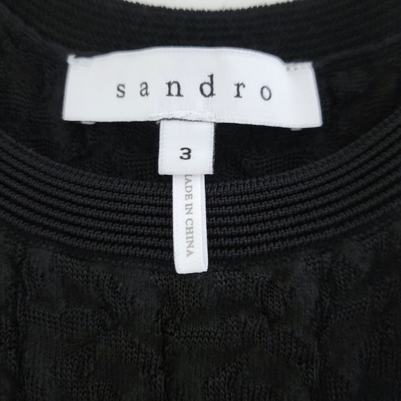❗️SALE ❗️Sandro Paris Black Knit Sleeveless Sweater Dress Size 3 - Picture 10 of 10